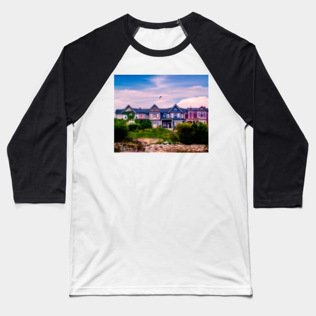 Four Homes on a Hill Baseball T-Shirt by kenmo